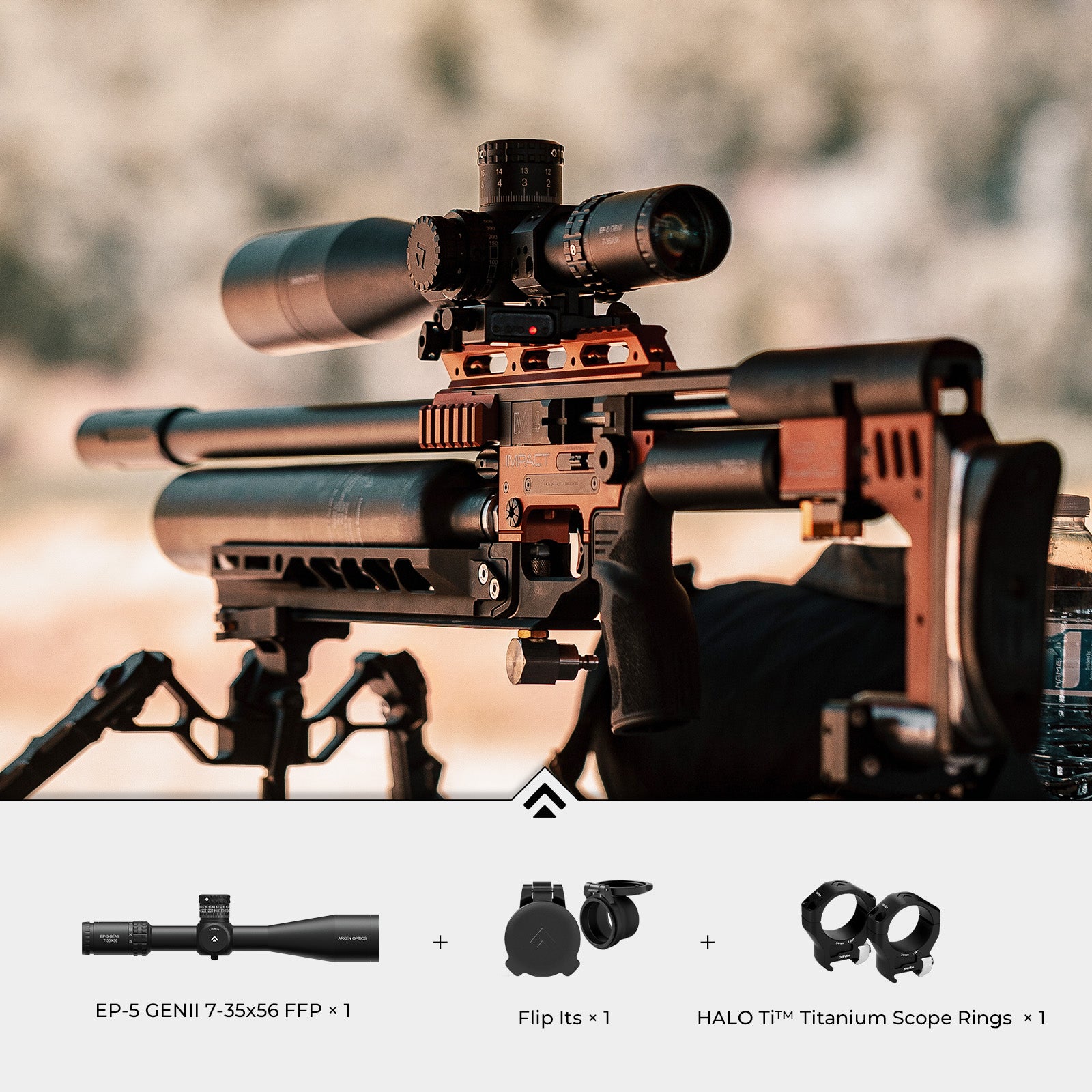 EP-5 GENII 7-35x56 FFP Bundle with Halo Ti Scope Rings